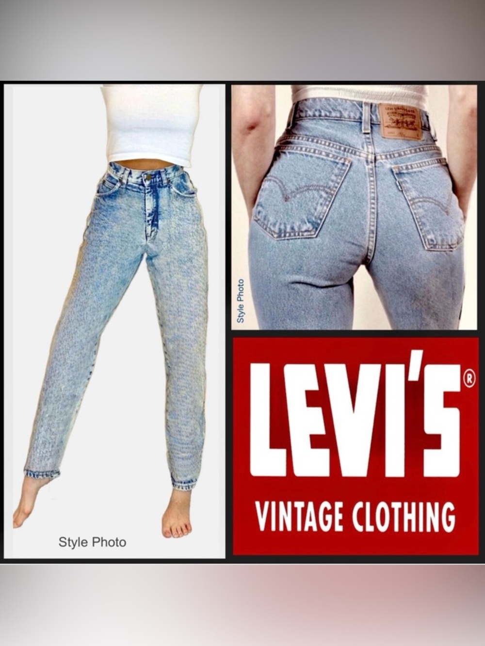 1987 Levi’s 902 White Tab Jeans High-Rise Tapered Leg (~W24 L29)
